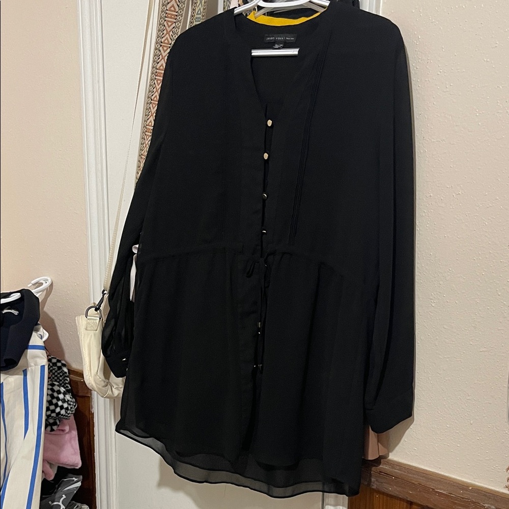 Joan Vass Black Blouse